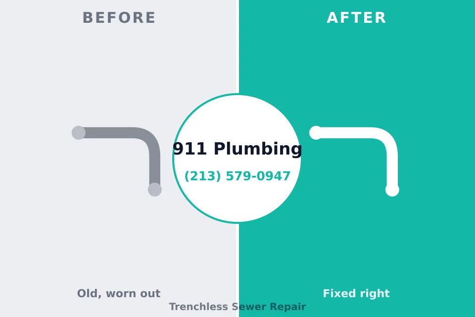 Before and after: plumbing repair East Renton Highlands, WA
